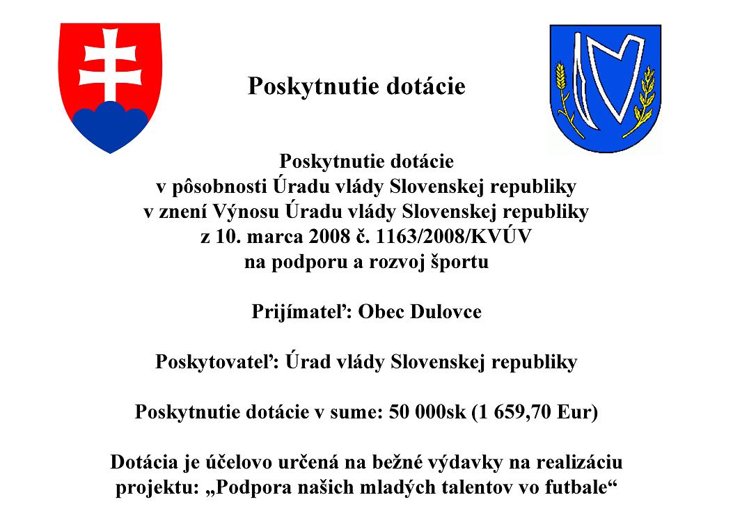 Fotogaléria Dotácia z úradu vlády (2) Dotácia z úradu vlády